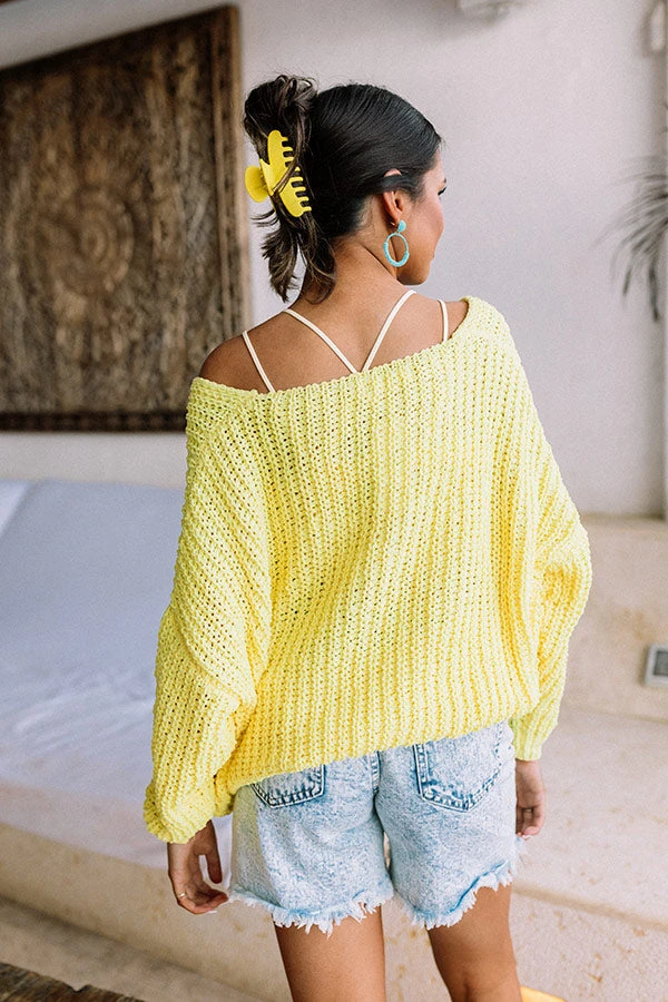 Eye Candy Tunic Sweater In Yellow 5 Eye Candy Tunic Sweater In Yellow - Image 5