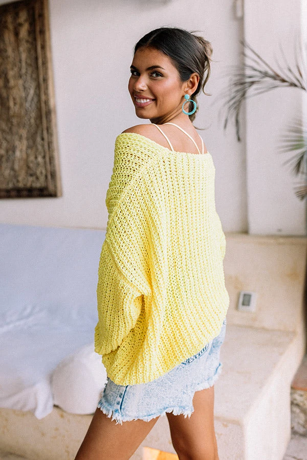 Eye Candy Tunic Sweater In Yellow 4 Eye Candy Tunic Sweater In Yellow - Image 4