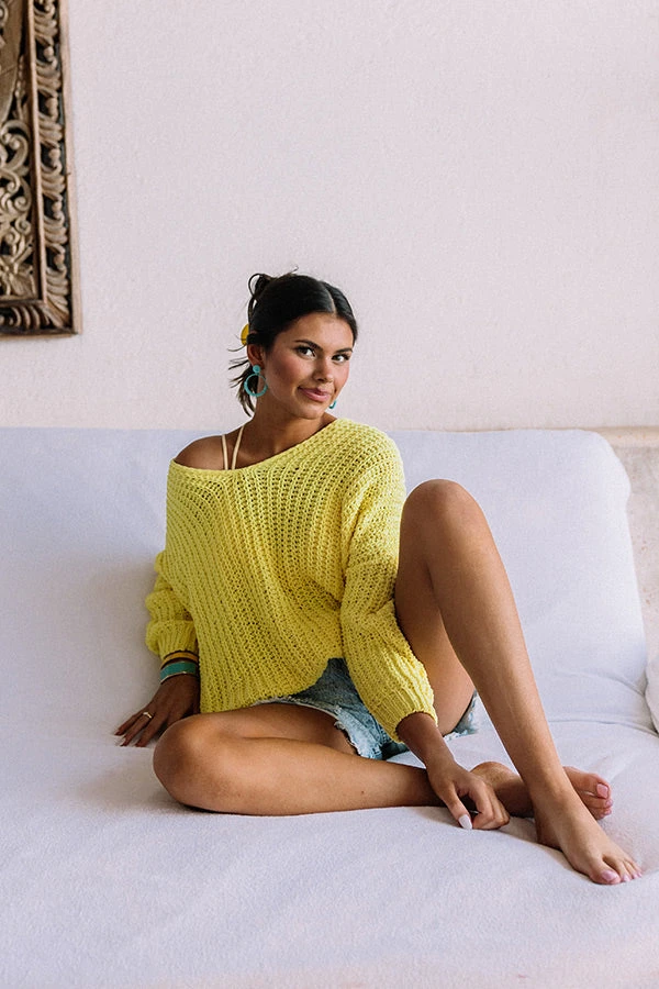 Eye Candy Tunic Sweater In Yellow 7 Eye Candy Tunic Sweater In Yellow - Image 7