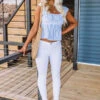 The Sloane High Waist Skinny In White