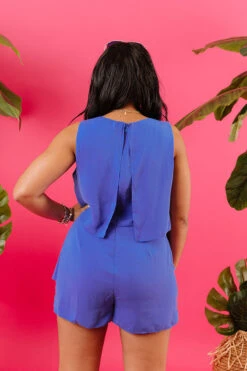 Chic Aspirations Tier Romper In Ocean Wave -Hanger Fashion 1906287741000 2021021711112700 de686598chic aspirations tier romper in ocean wave