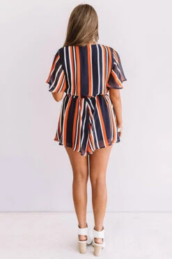 Full Of Spirit Front Tie Stripe Romper In Navy 9 Full Of Spirit Front Tie Stripe Romper In Navy -Hanger Fashion 1908132831000 2019081410104800 436a8404full of spirit front tie stripe romper in navy