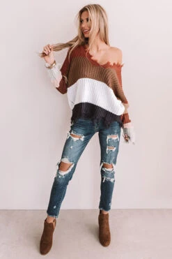 Cocoa Cheers Shift Sweater In Mocha