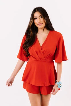 Bubbly Backstage Romper In Tangerine -Hanger Fashion 1911082014000 2021030316363200 0b3db6e1bubbly backstage romper in tangerine