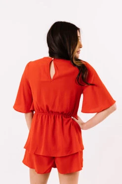 Bubbly Backstage Romper In Tangerine -Hanger Fashion 1911082014000 2021030316363400 e65604f1bubbly backstage romper in tangerine