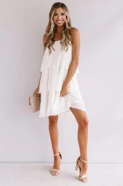 Pleated Pretty Midi Skirt In Ivory -Hanger Fashion 2001165953000 2020021911192400 8688acbcpleated pretty midi skirt in ivory