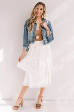 Pleated Pretty Midi Skirt In Ivory -Hanger Fashion 2001165953000 2020022109432200 642a82bcpleated pretty midi skirt in ivory