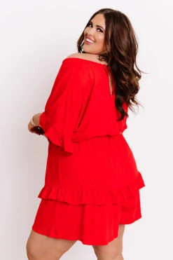 Message In A Bottle Romper In Scarlet Curves -Hanger Fashion 2007068477000 2021011110503700 e2e89d22message in a bottle romper in scarlet