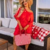 Message In A Bottle Romper In Scarlet Curves