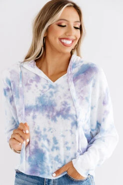 Tie Dye Pick Me Up Knit Hoodie In Lavender -Hanger Fashion 2007109139000 2020081108383200 67c0568etie dye pick me up knit hoodie in lavender