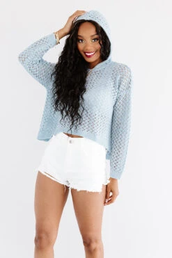 Rocky Mountain Views Knit Hoodie In Sky Blue -Hanger Fashion 2007158402000 2020081710500600 316373d9rocky mountain views knit hoodie in sky blue