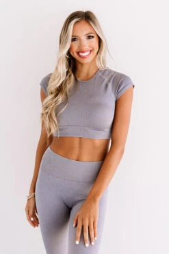 Quiet Meditation Crop Top In Heirloom Lilac