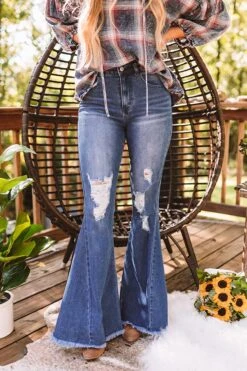 The Tayte High Waist Distressed Flare -Hanger Fashion 2008033354000 2020082110370000 f81814ffthe tayte high waist distressed flare