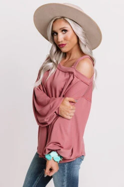 Fan Of Fall Shift Sweater In Blush