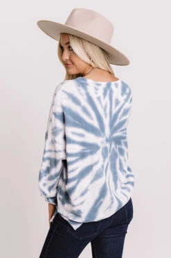 Comfort Zone Tie Dye Sweatshirt In Blue -Hanger Fashion 2009088414000 2020100716294600 4a75137acomfort zone tie dye sweatshirt in blue