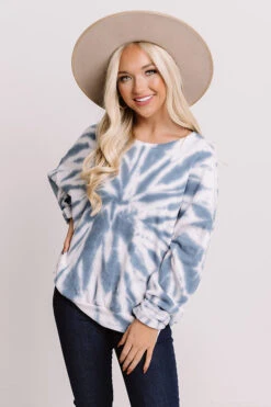 Comfort Zone Tie Dye Sweatshirt In Blue
