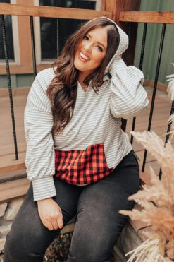 Chasing Cooler Weather Stripe Hoodie Curves