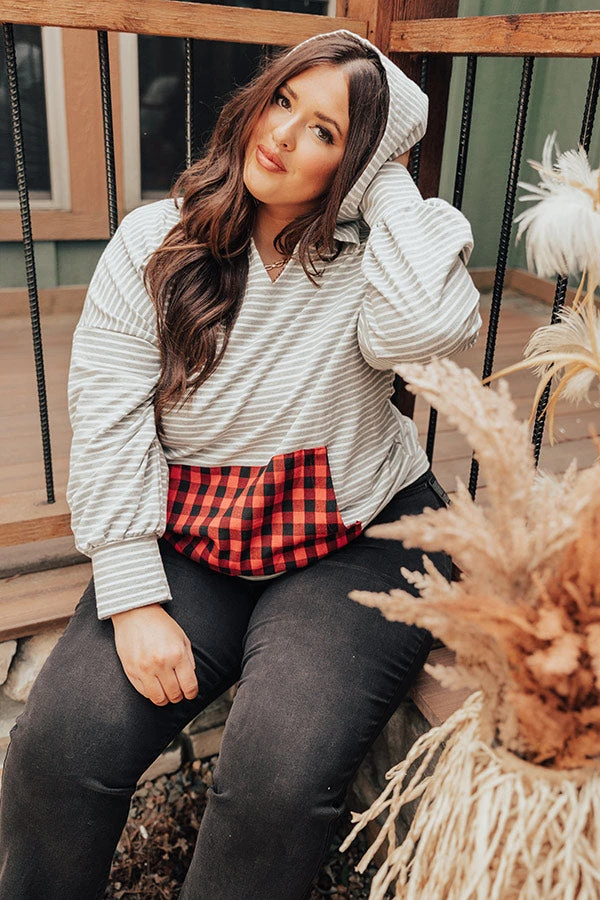 Chasing Cooler Weather Stripe Hoodie Curves 2 Chasing Cooler Weather Stripe Hoodie Curves - Image 2