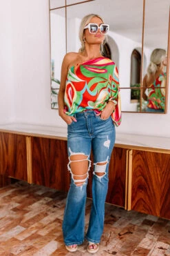 The Claire High Waist Distressed Flares -Hanger Fashion 2009111733000 2023021612071100 84557c6dthe claire high waist distressed flares