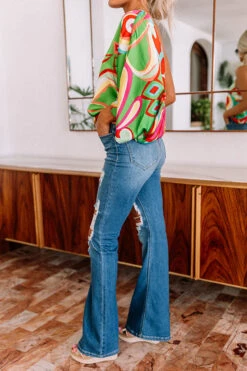 The Claire High Waist Distressed Flares -Hanger Fashion 2009111733000 2023021612071700 c64f27f9the claire high waist distressed flares