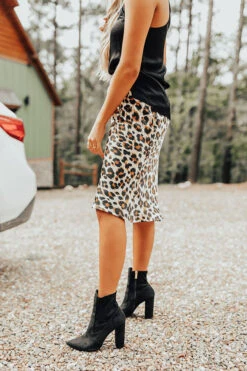 Coffee Until Cocktails Satin Midi In Leopard Champagne -Hanger Fashion 2009118454000 2020092817041400 c1c3ede4sample product