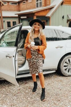 Coffee Until Cocktails Satin Midi In Leopard Champagne -Hanger Fashion 2009118454000 2020092817042600 1264e98fsample product