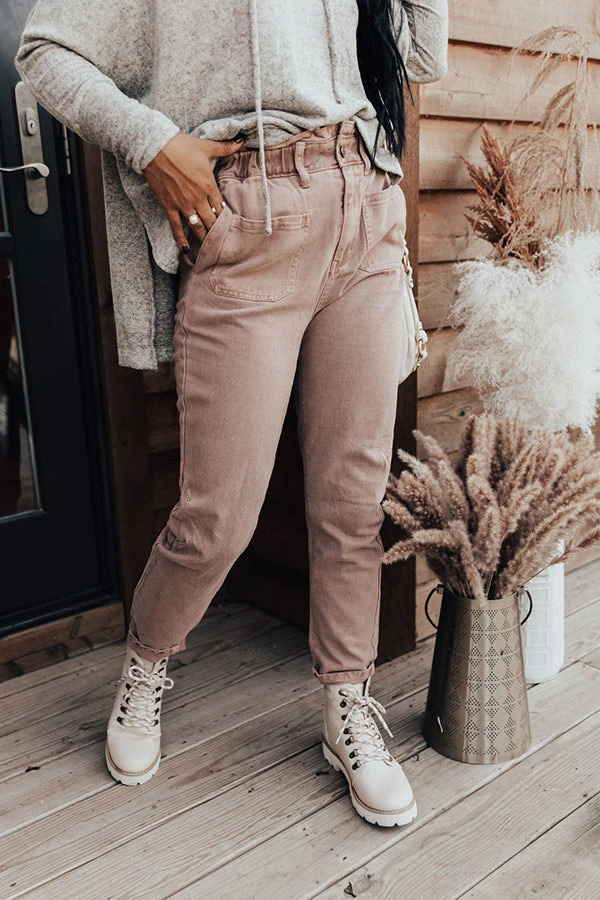 The Levy High Waist Pants In Light Rustic Rose 1 The Levy High Waist Pants In Light Rustic Rose