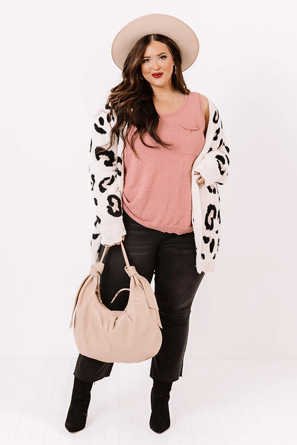 Cozy By The Fireplace Leopard Cardigan In Ivory Curves 2 Cozy By The Fireplace Leopard Cardigan In Ivory Curves - Image 2