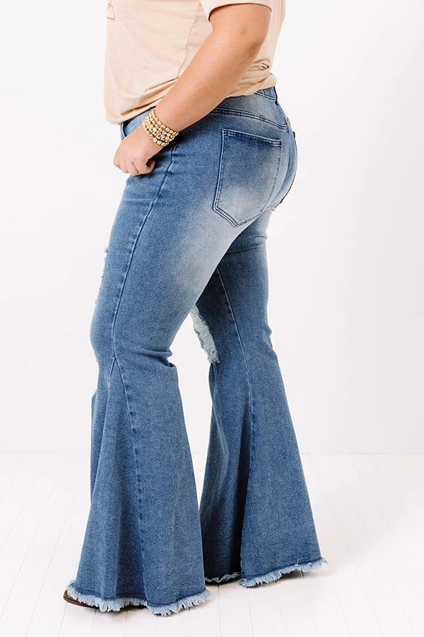 The Tayte High Waist Distressed Flare Curves 2 The Tayte High Waist Distressed Flare Curves - Image 2