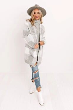 Wrapped In Cozy Buffalo Check Cardigan -Hanger Fashion 2010164911000 2020110614413000 56257d16newproduct