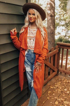 Bryant Park Views Cardigan In Rust -Hanger Fashion 2011029186000 2021083012223000 01d36958bryant park views cardigan in rust