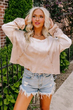 At Your Best Waffle Knit Crop Top