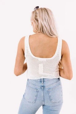 Beach Daydream Knit Crop Top In White -Hanger Fashion 2102044012000 2021030115040400 f1a4dd31beach daydream knit crop top in white