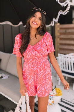 Parisian Palace Romper In Tangerine -Hanger Fashion 2103184409000 2021040611195600 e52a9f06parisian palace romper in tangerine