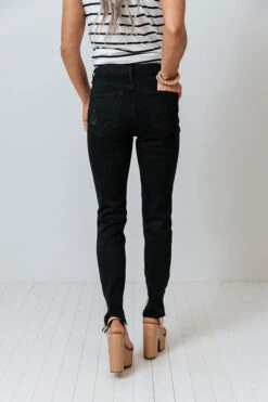 The Emory High Waist Distressed Ankle Skinny In Black -Hanger Fashion 2104142003000 2021042911310800 6bfca82cthe emory high waist distressed ankle skinny in black