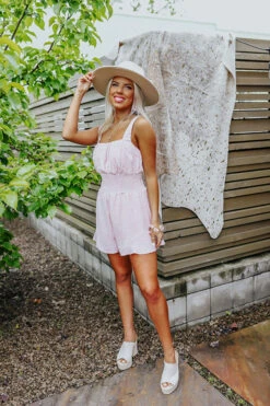 Pretty Miracles Leopard Romper In Blush -Hanger Fashion 2105057629000 2021052518264500 7d7e971apretty miracles leopard romper in blush