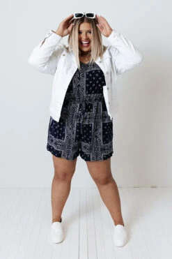 Fireworks By The Pier Paisley Romper Curves -Hanger Fashion 2105058329000 2021061412090600 4c9e8a19fireworks by the pier paisley romper