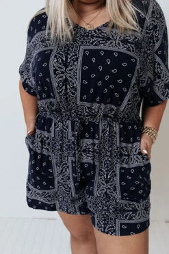 Fireworks By The Pier Paisley Romper Curves -Hanger Fashion 2105058329000 2021061412090600 5afaa6d3fireworks by the pier paisley romper