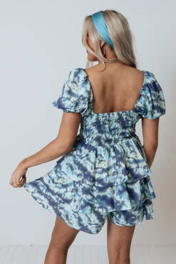 Divine Destiny Tiered Romper In Riverside -Hanger Fashion 2106026732000 2021062514314400 dc4040c2divine destiny tiered romper in riverside