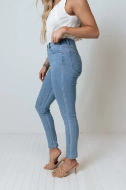 The Jozie High Waist Skinny In Light Wash -Hanger Fashion 2106038979000 2021062610320200 2d6d69c6the jozie high waist skinny in light wash