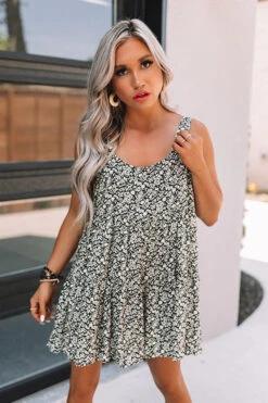 State Of Bliss Floral Romper In Black