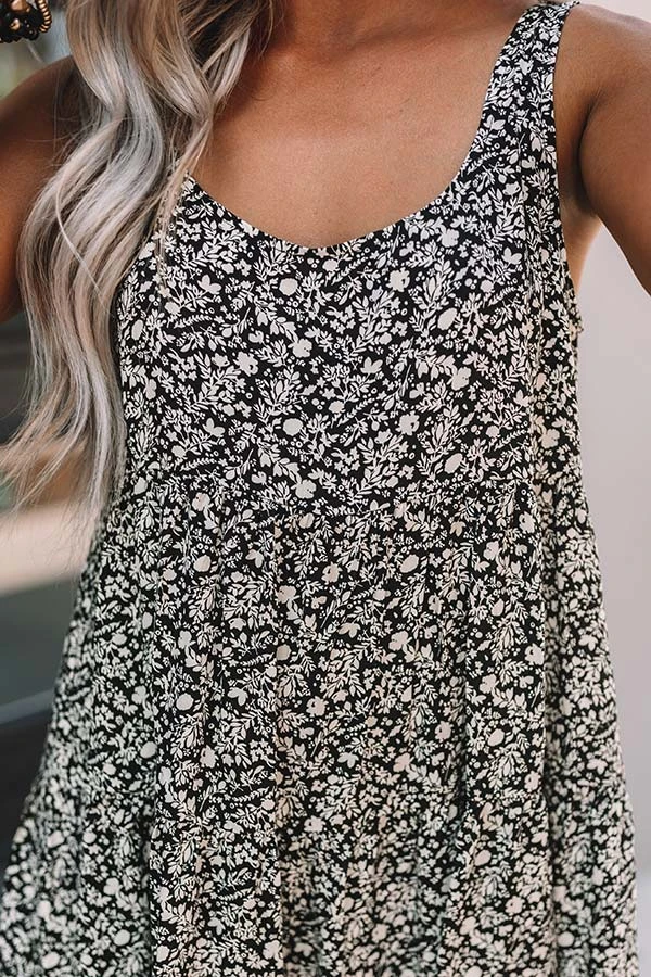 State Of Bliss Floral Romper In Black 5 State Of Bliss Floral Romper In Black - Image 5