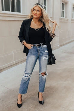 The Rowdy High Waist Distressed Relaxed Jean