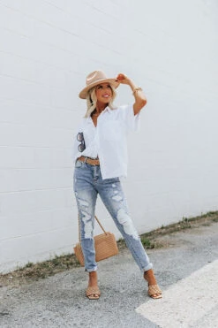 The Penn High Waist Distressed Jean 12 The Penn High Waist Distressed Jean -Hanger Fashion 2107146187000 2021072314303500 6ce748e4the penn high waist distressed jean