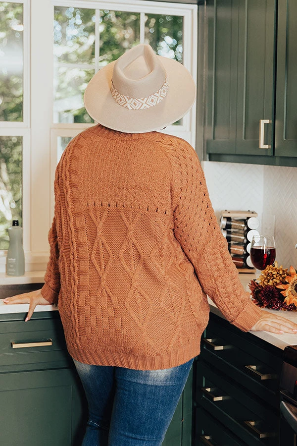 Early Dusk Cable Knit Sweater Curves 5 Early Dusk Cable Knit Sweater Curves - Image 5