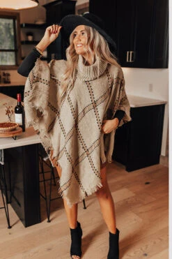 Western Skies Knit Poncho