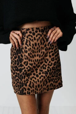 Stolen Moment Leopard Skirt In Camel -Hanger Fashion 2108261122000 2021101909533600 8945d036stolen moment leopard skirt in camel