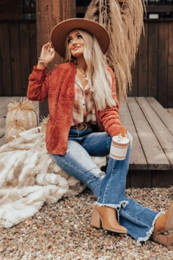 Honey So Snuggly Cardigan In Aurora Red 11 Honey So Snuggly Cardigan In Aurora Red -Hanger Fashion 2109016134000 2021093012371300 d09b60cdhoney so snuggly cardigan in aurora red