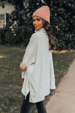 Counting Kisses Waffle Knit Sweater In Grey -Hanger Fashion 2109031827001 2022091911243200 ca1be5b4counting kisses waffle knit sweater in grey