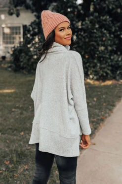 Counting Kisses Waffle Knit Sweater In Grey -Hanger Fashion 2109031827001 2022091911243400 82b88adbcounting kisses waffle knit sweater in grey